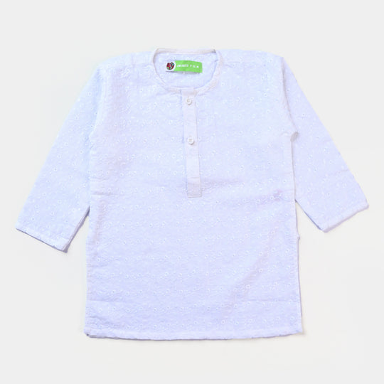 Infant Boys Chicken Kari Basic Kurta Chicken -Bright White