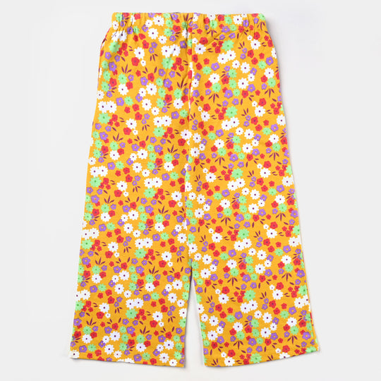 Girls Jersey Terry 2-Piece Suit Floral-Citrus