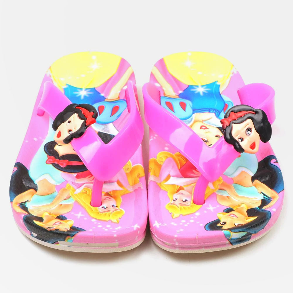 Princess Character Girls Slipper - L.Pink
