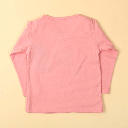 Rainbow Bear T-Shirt For Girls - Pink