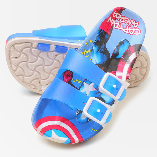 Character Slippers For Boys - Blue
