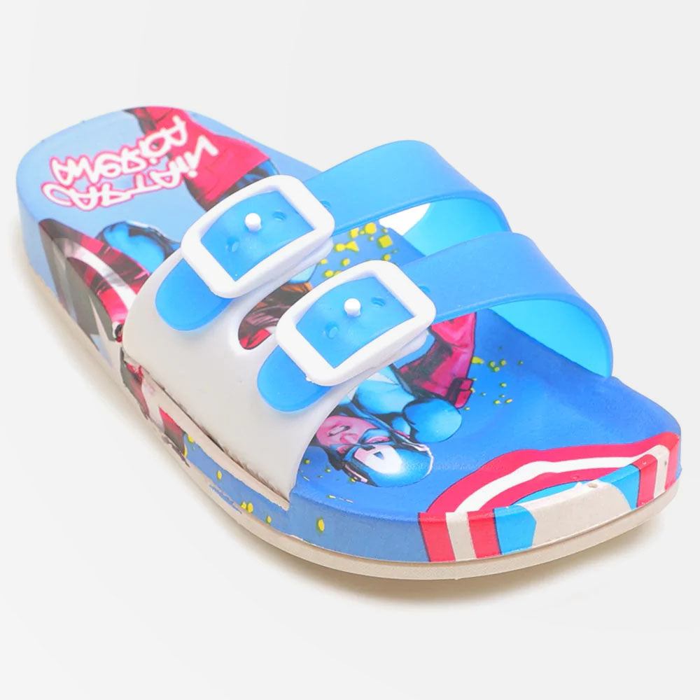Character Slippers For Boys - Blue