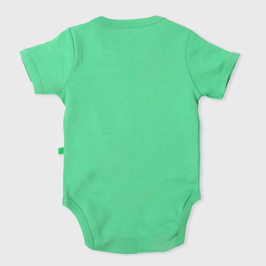 Infant Boys Basic Romper Protect Yourself - Fern Green