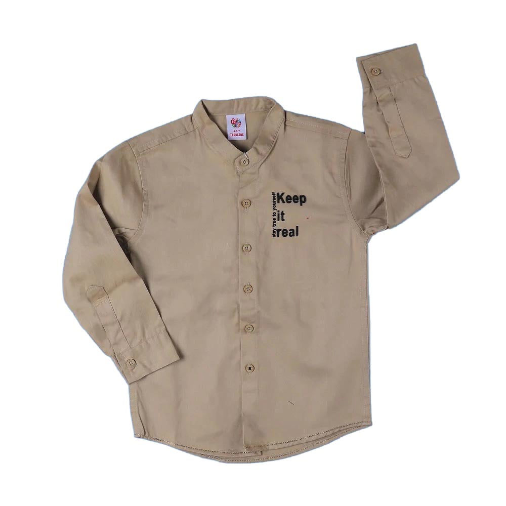 Keep It Real Casual Shirt For Boys - Light Brown