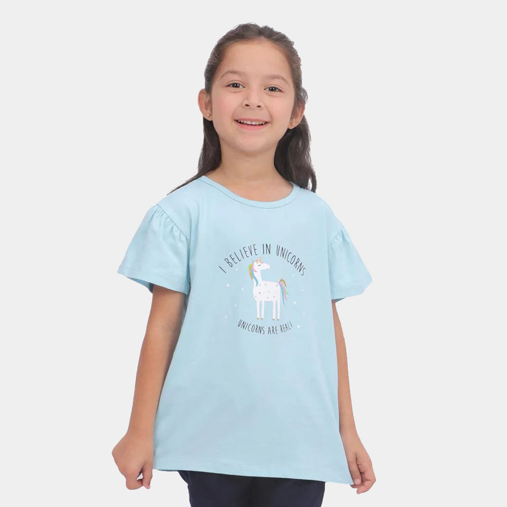 Girls T-Shirt Unicorn Fair Aqua Price in Pakistan Bachaa Party
