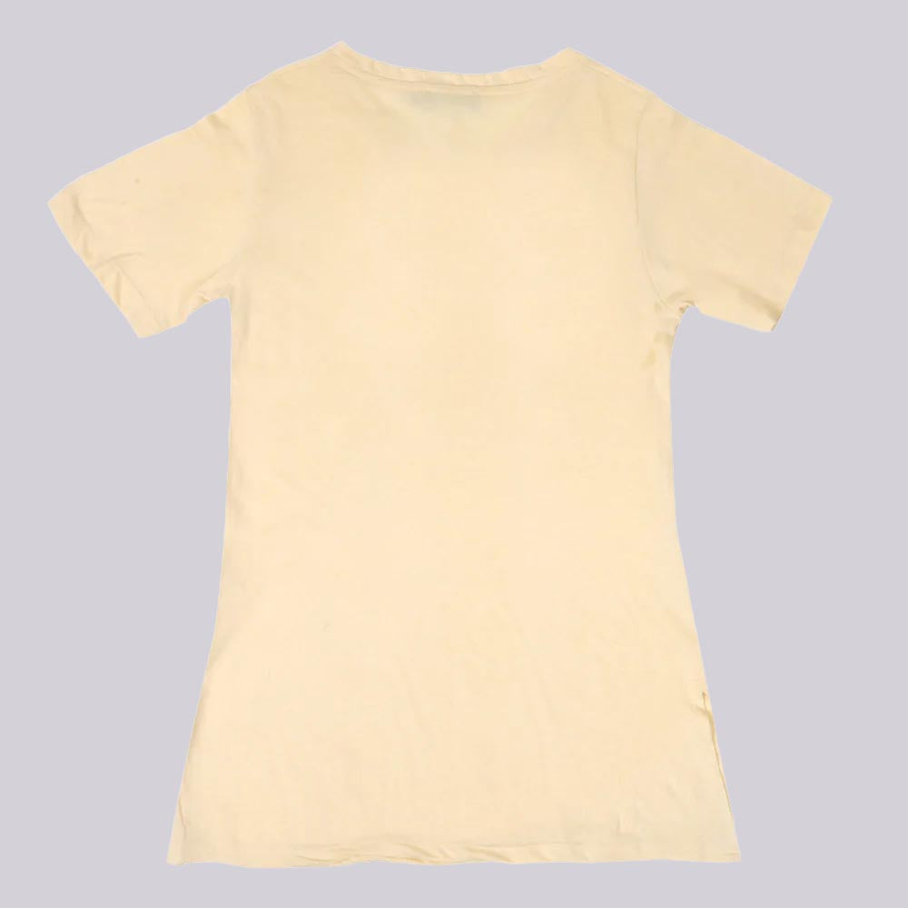 Women's Maternity V Neck T-Shirt - Cream