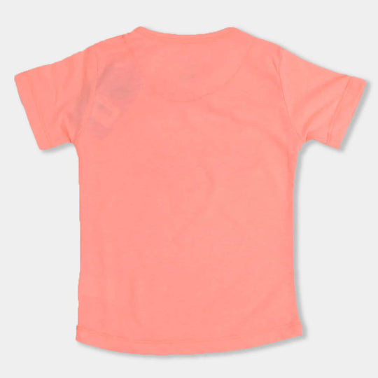 Girls T-Shirt Flamingo App - L.Peach