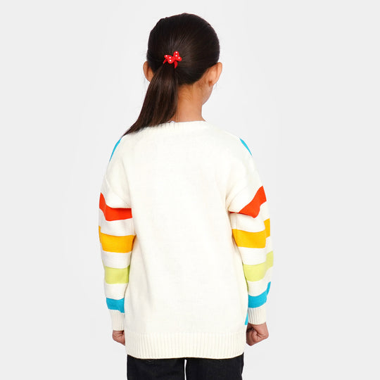 Girls Sweater Yarn Dyed - Multi