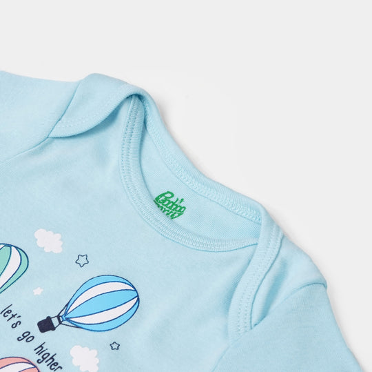 Infant Boys Rib Rompers 3PCs Set Little Adventure - Multi