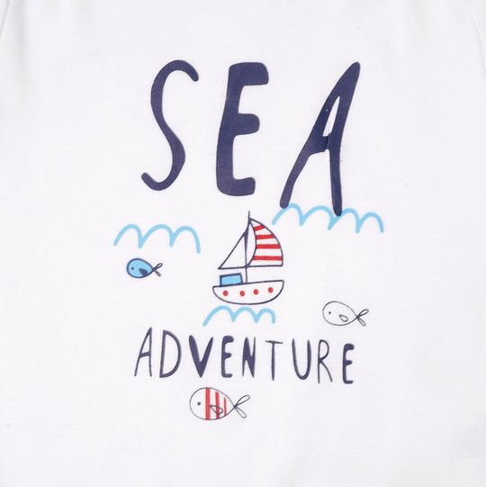 Infant Boys Rib Rompers 3PCs Set Little Adventure - Multi