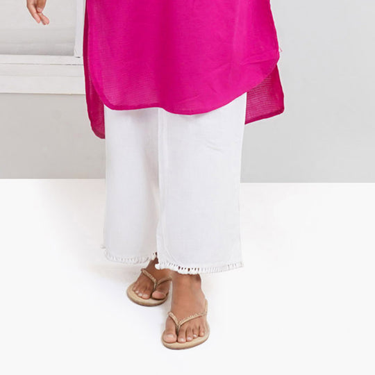 Teens Girls Cotton Culotte - White