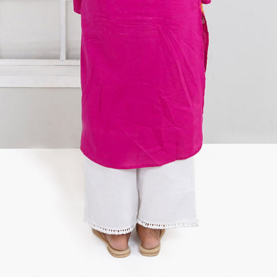 Teens Girls Cotton Culotte - White