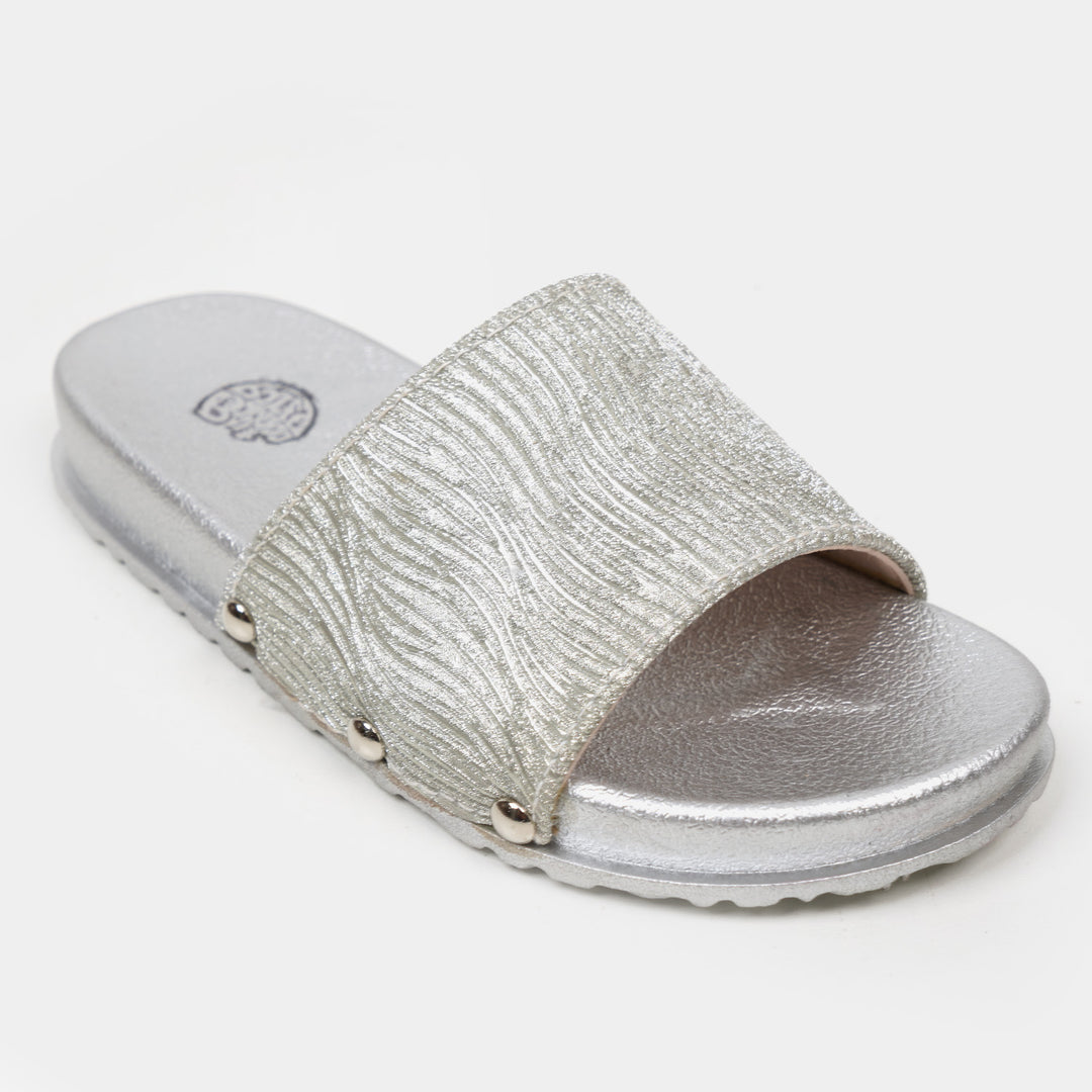 Girls Slipper F-25 - SILVER