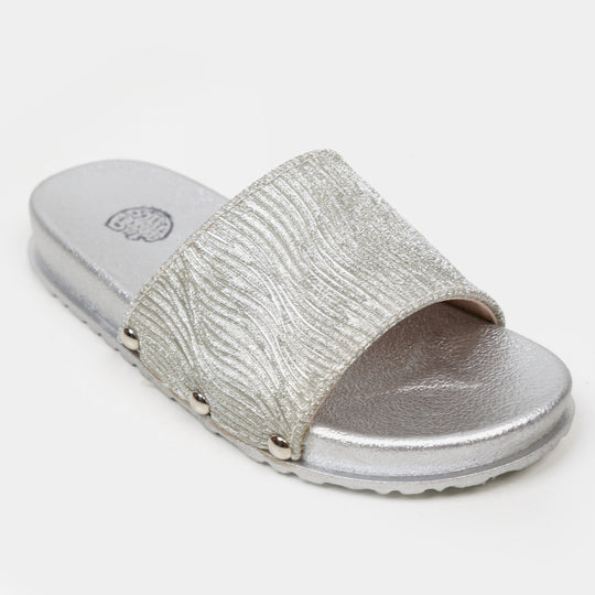 Girls Slipper F-25 - SILVER