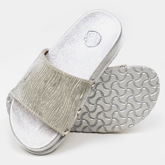 Girls Slipper F-25 - SILVER