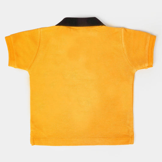 Infant Boys Cotton Polo Shirt Vibrant - Yellow