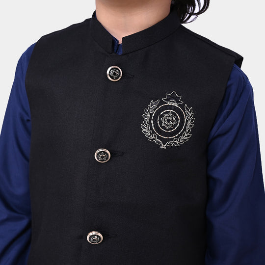 Boys Viscose 3Pcs Suit - Navy Blue