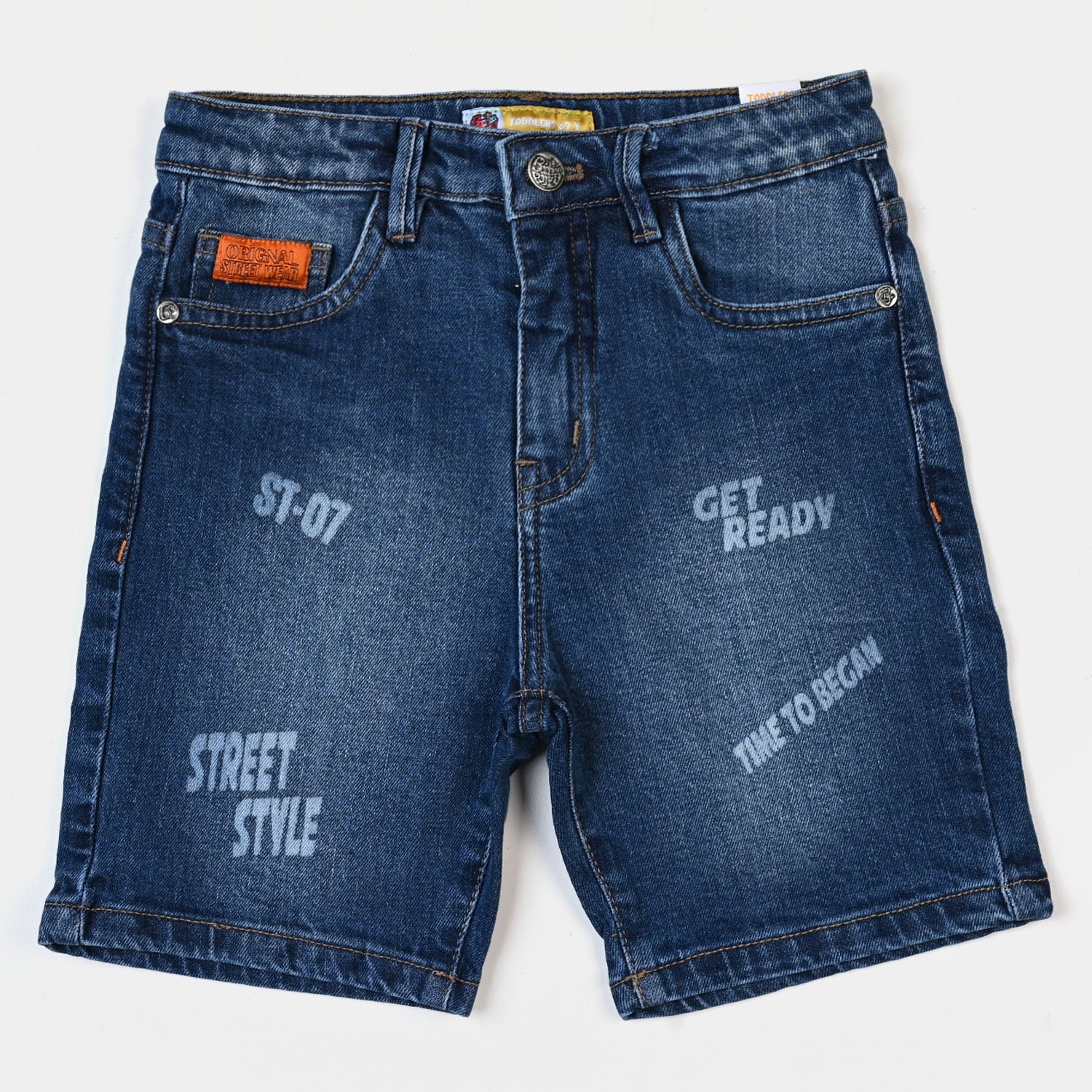 Boys Denim shorts - White & Dark Blue Options