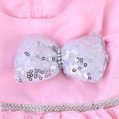 Infant Girls Fancy Frock Glittery - Pink