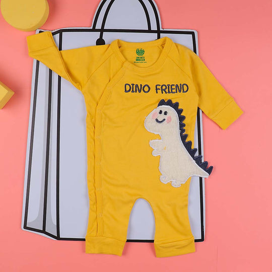 Dino Friend Romper For Boys - Citrus