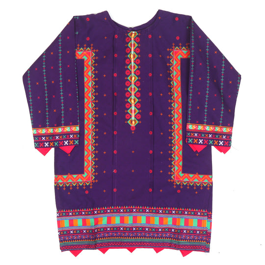 Girls Digital Print Kurti Silence - Purple
