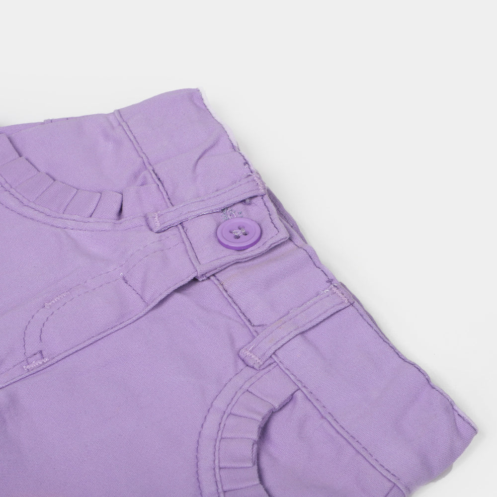 Infant Girls Cotton Short Growing Day By Day - Purple