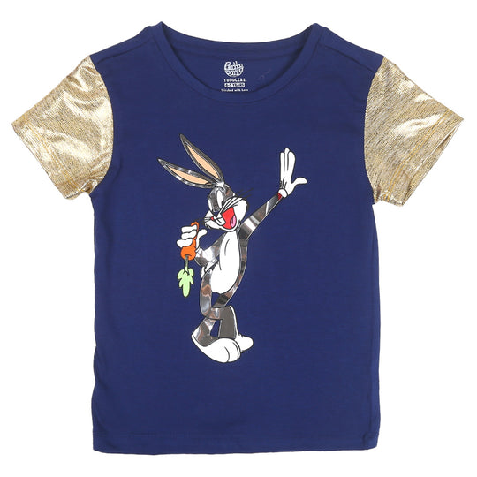 Girls T-Shirt  Rabbit - NAVY