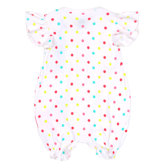 Infant Girls Knitted Romper - B.White