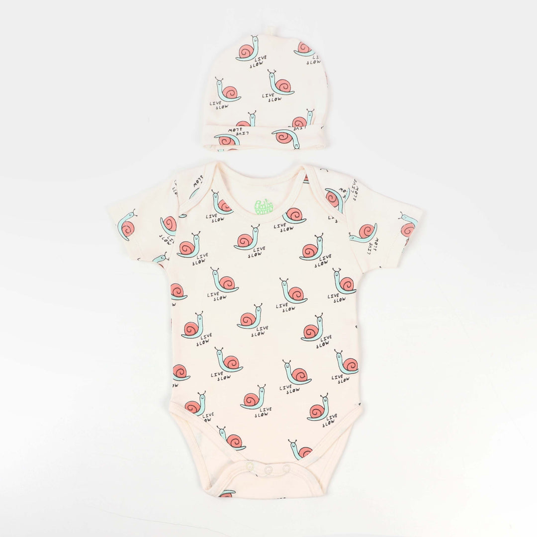 Infant Boys Cotton Set 2 Pcs Live Slow - Butter Cream