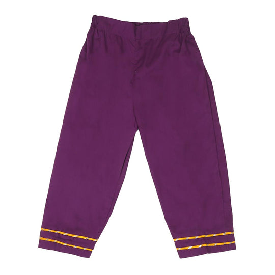 Girls 3Pcs Fancy Golden Peacock - Purple