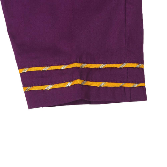 Girls 3Pcs Fancy Golden Peacock - Purple