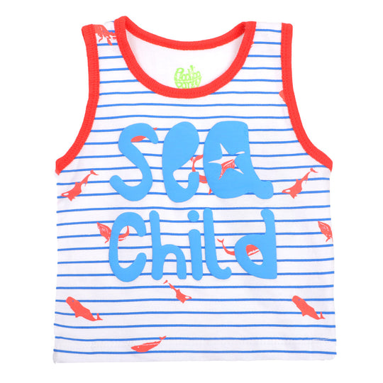 Infant Boys Sando Sea Child - White