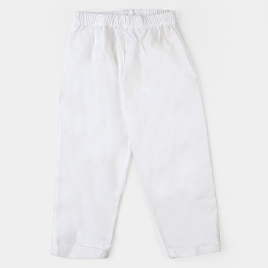 Girls Cotton Eastern Pant - White