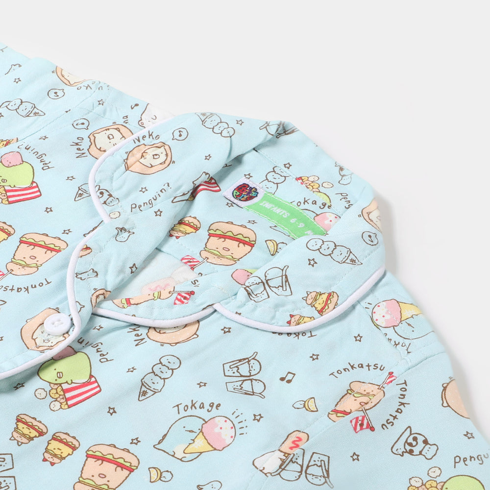 Infant Girls Woven Night Dress Cute Little Things - SKY BLUE