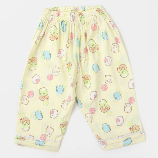 Infant Girls Woven Night Dress Yellow Star - Lime