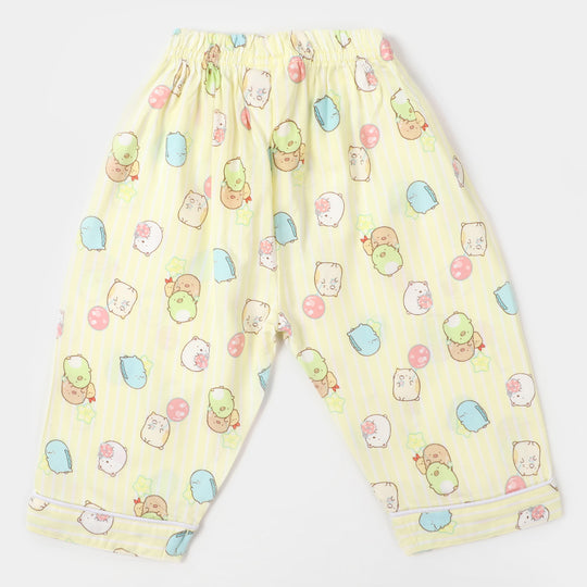 Infant Girls Woven Night Dress Yellow Star - Lime