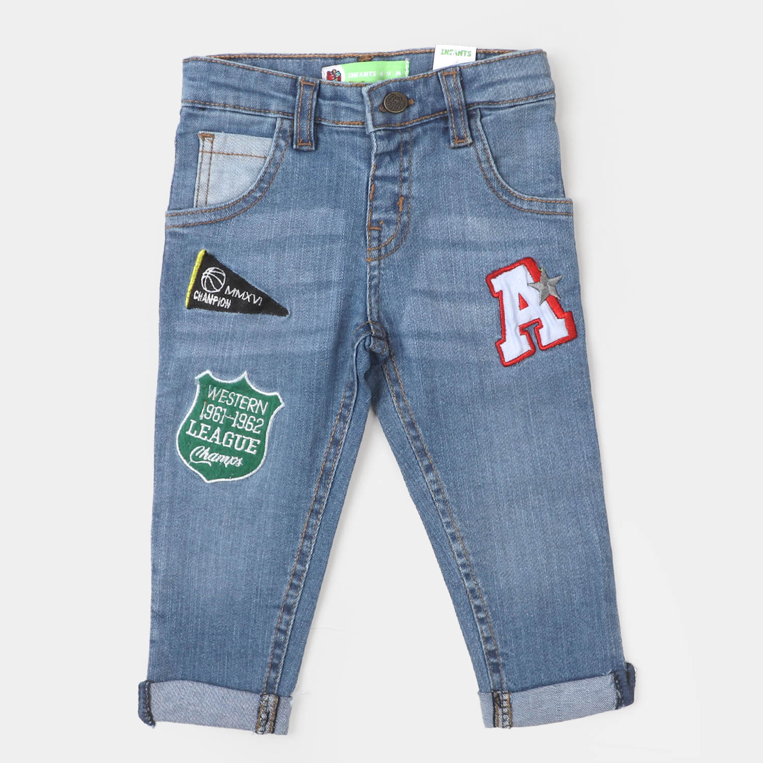 Infant Boys Denim Pant Champs LIGHT BLUE Price in Pakistan
