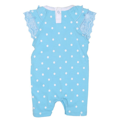 Infant Girls Knitted Rompers Bunny Face - Blue