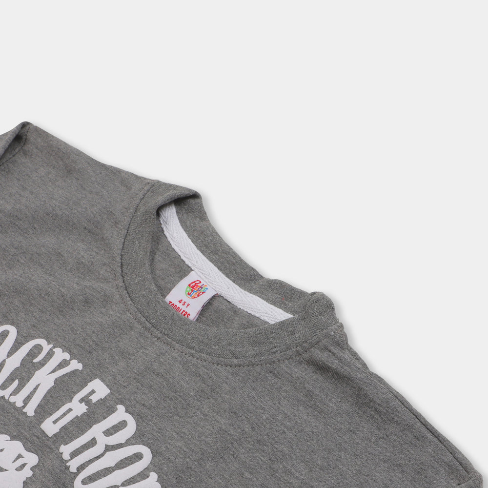 Boys Sweatshirt Live Fast Rock & Roll - Steel Grey