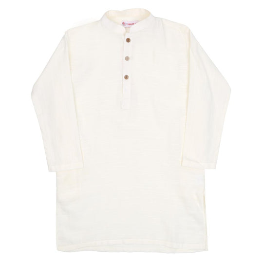 Boys Kurta Slub - OFF-White