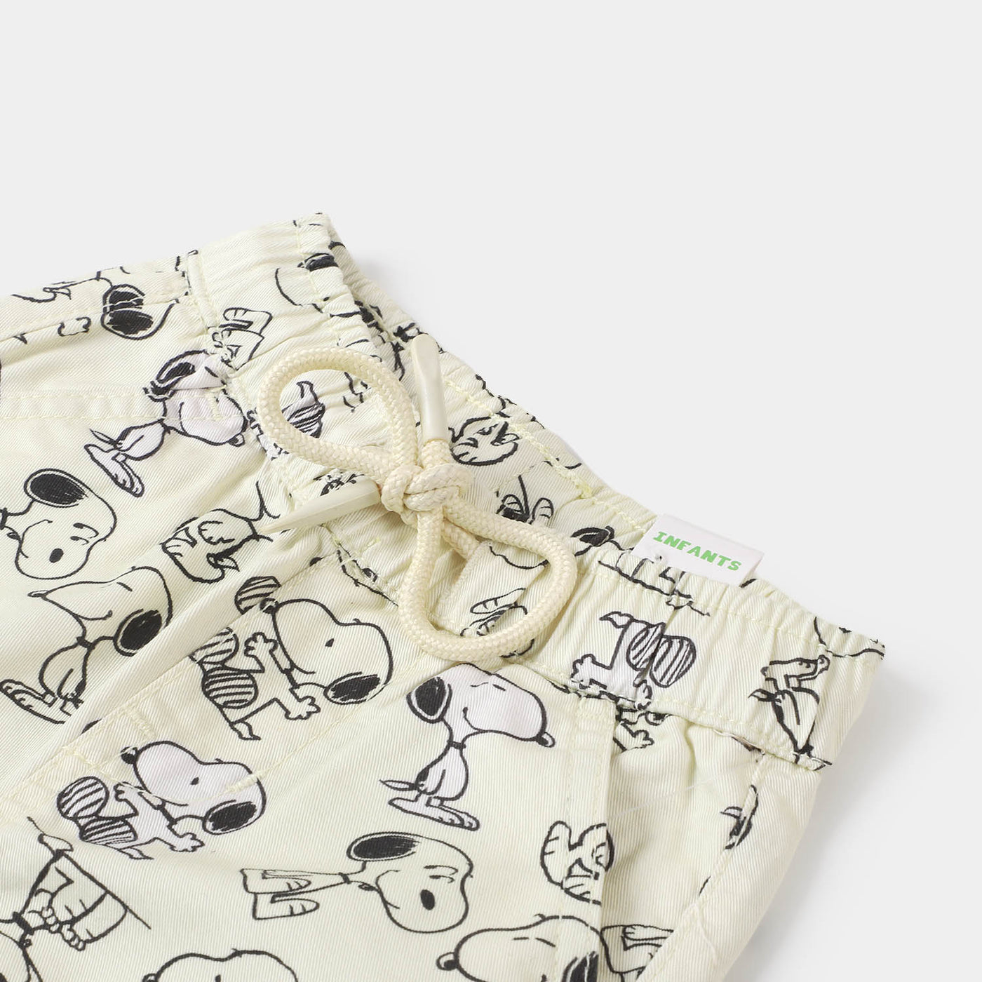 Infant Boys Cotton Pant Character - Off-White