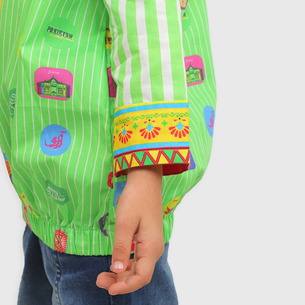 Girls Independence Top Hamara Pakistan - Green