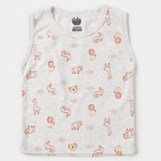 Infant Boys Cotton Sando 3 PCs Set | Safari