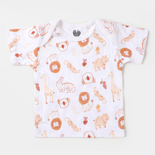 Infant Boys Cotton T-Shirt 3 PCs Set | Safari