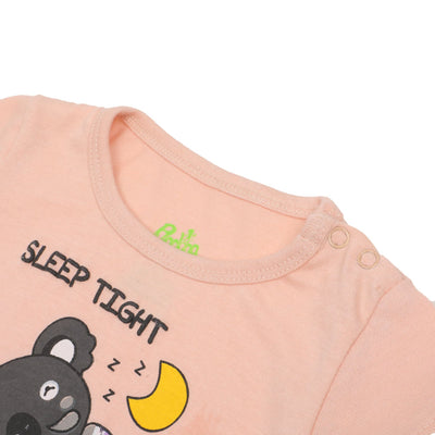Infant Girls Knitted Night Suit SLEEP TIGHT - Pearl