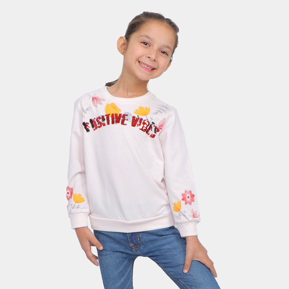 Girls Sweatshirt Positive- L.Pink