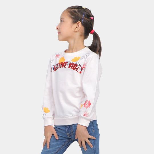 Girls Sweatshirt Positive- L.Pink