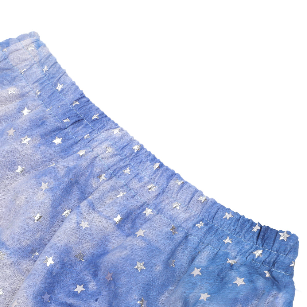 Infant Girls Chiffon Casual Skirt Tie Dye Print - Blue