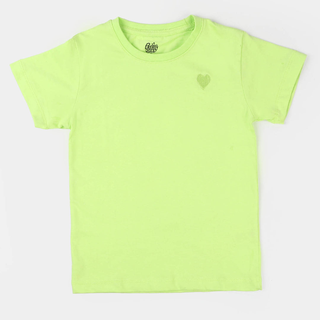 Girls T-Shirt H/S Basic - Sea Green