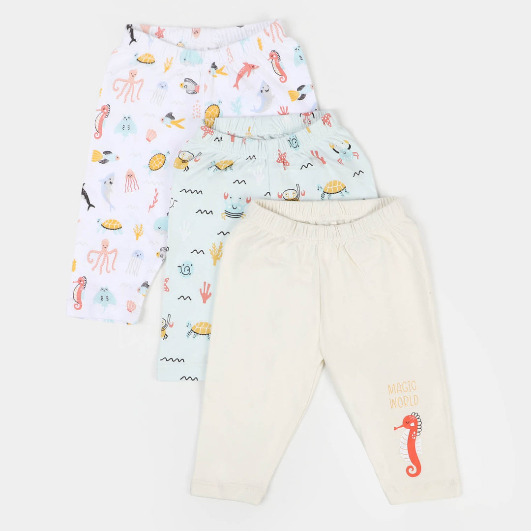 Infant Boys Cotton Pajama 3 Pcs Set Marine | Multi